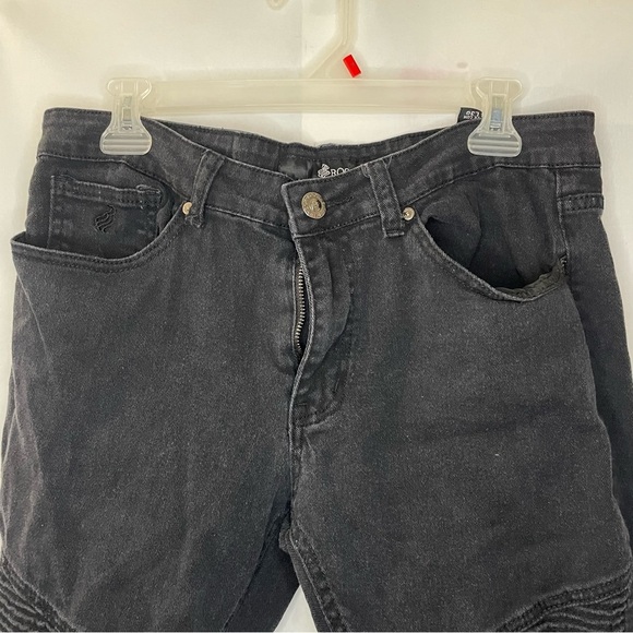 Black Denim Biker Jeans - Picture 5 of 7